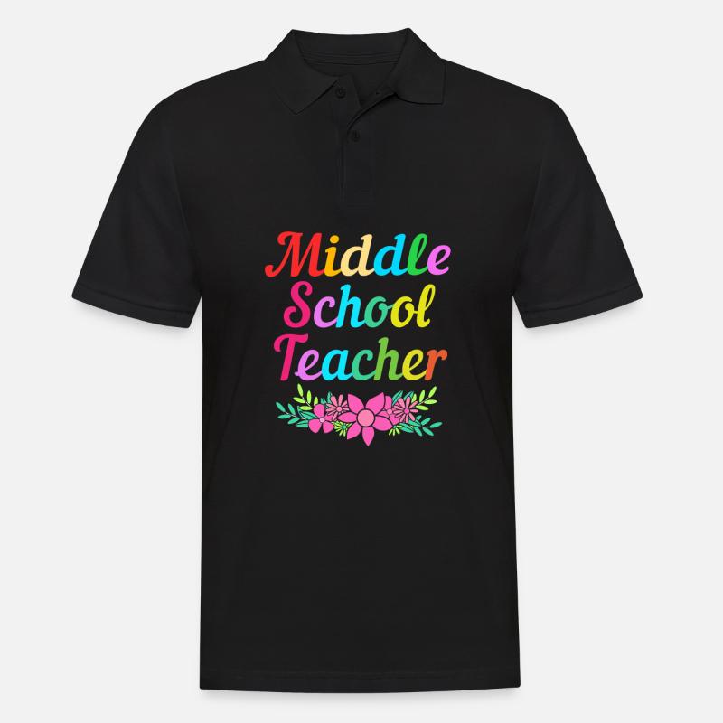 Lehrer der Mittelstufe - Männer Poloshirt - Schwarz