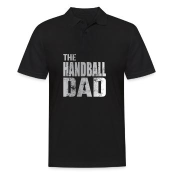 Cadeau de joueur de handball père papa handball - Polo Homme - noir - Devant - Kai (181cm)