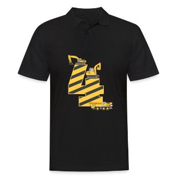 Idée cadeau pour les années de pelle de chantier 4e anniversaire - Polo Homme - noir - Devant - Kai (181cm)