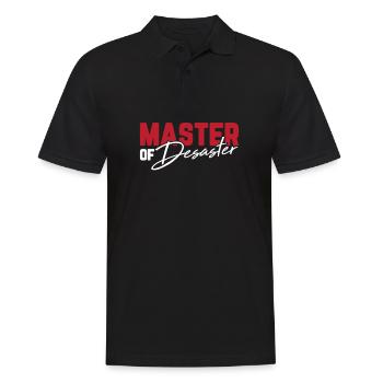 Master of Desaster Dänglisch Uni Absolvent Spruch - Männer Poloshirt - Schwarz - Vorne - Kai (181cm)