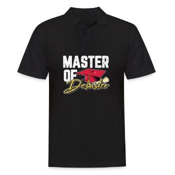 Master of Desaster Abschluss Absolvent Geschenk - Männer Poloshirt - Schwarz - Vorne - Kai (181cm)