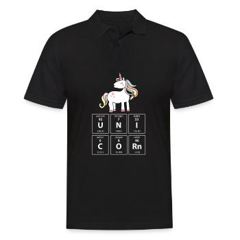 Unicorn chemistry unicorn rainbow gift - Men's Polo Shirt - black - Front - Kai (181cm)