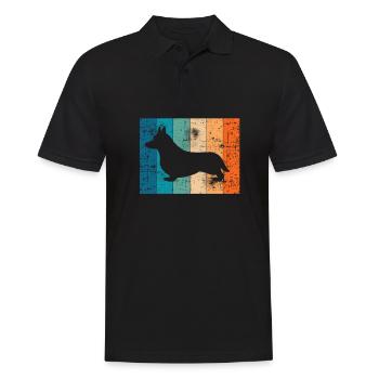 Corgi Retro Welsh Corgi Pembroke Dog Gift - Polo Homme - noir - Devant - Kai (181cm)