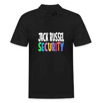 Jack Russel Sicherheit Diensthund Spruch Geschenk - Männer Poloshirt - Schwarz - Vorne - Kai (181cm)