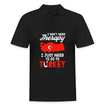 Turquie Thérapie Turk Istanbul Cadeau Turc - Polo Homme - noir - Devant - Kai (181cm)