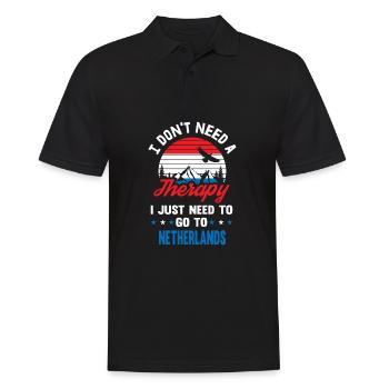 Thérapie Pays-Bas drapeau Hollande cadeau - Polo Homme - noir - Devant - Kai (181cm)