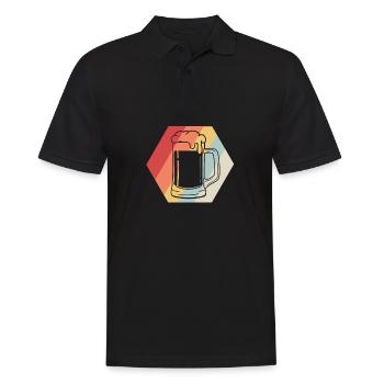 Biere Bier Brauen Malz Feiern Retro Geschenk - Männer Poloshirt - Schwarz - Vorne - Kai (181cm)