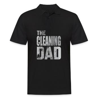 Nettoyage Papa Propre Ménagère Nettoyant Cadeau - Polo Homme - noir - Devant - Kai (181cm)