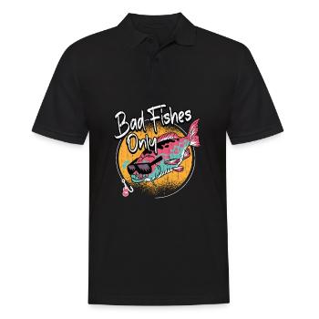 Pêche Maléfique poissons sort Poissons Pêche Cadeau - Polo Homme - noir - Devant - Kai (181cm)
