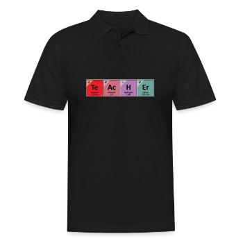 Lehrer Lehre Spruch Schüler Schule Lustig Geschenk - Männer Poloshirt - Schwarz - Vorne - Kai (181cm)