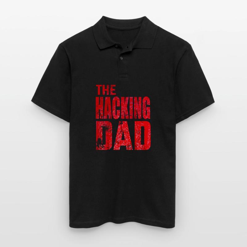 The Hacking Dad Hacker Vater Papa Code Computer Männer Poloshirt
