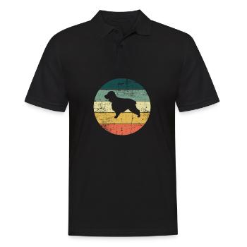 Cocker Spaniel Hund Hundeliebhaber Retro Geschenk - Männer Poloshirt - Schwarz - Vorne - Kai (181cm)