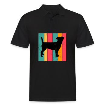 Jack Russel amoureux des chiens Retro vintage Idée cadeau - Polo Homme - noir - Devant - Kai (181cm)