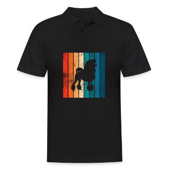Poodle dog lover Retro vintage Gift idea - Männer Poloshirt - Schwarz - Vorne - Kai (181cm)