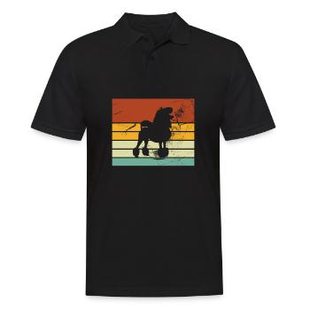 Poodle dog lover Retro vintage Gift idea - Männer Poloshirt - Schwarz - Vorne - Kai (181cm)