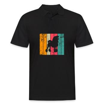 Amoureux des chiens caniche Idée cadeau vintage rétro - Polo Homme - noir - Devant - Kai (181cm)