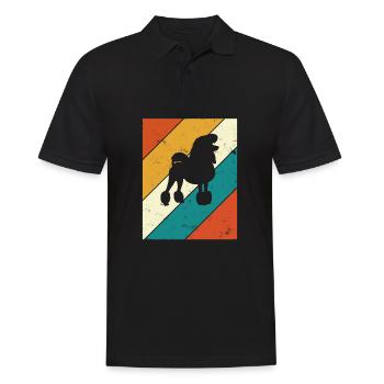 Poodle dog lover Retro vintage Gift idea - Männer Poloshirt - Schwarz - Vorne - Kai (181cm)