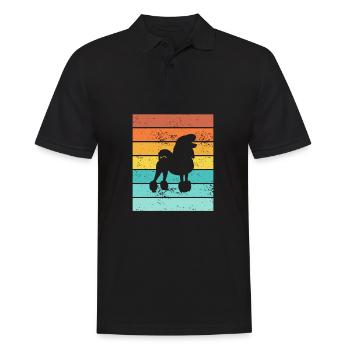 Poodle dog lover Retro vintage Gift idea - Männer Poloshirt - Schwarz - Vorne - Kai (181cm)