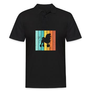 Poodle dog lover Retro vintage Gift idea - Männer Poloshirt - Schwarz - Vorne - Kai (181cm)