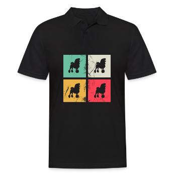 Poodle dog lover Retro vintage Gift idea - Männer Poloshirt - Schwarz - Vorne - Kai (181cm)