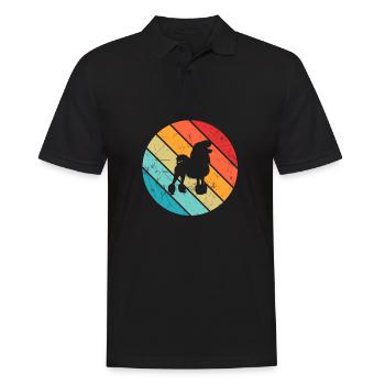 Poodle dog lover Retro vintage Gift idea - Männer Poloshirt - Schwarz - Vorne - Kai (181cm)