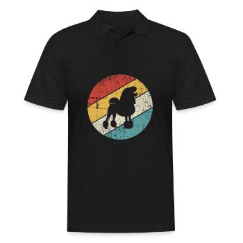 Caniche amoureux des chiens Retro vintage Idée cadeau - Polo Homme - noir - Devant - Kai (181cm)