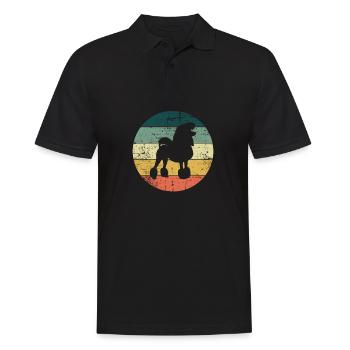 Poodle dog lover Retro vintage Gift idea - Männer Poloshirt - Schwarz - Vorne - Kai (181cm)