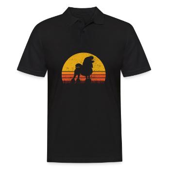 Poodle dog lover Retro vintage Gift idea - Männer Poloshirt - Schwarz - Vorne - Kai (181cm)