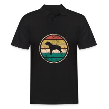 Rottweiler amoureux des chiens Retro vintage Idée cadeau - Polo Homme - noir - Devant - Kai (181cm)
