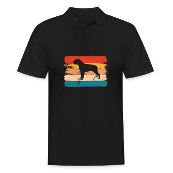 Rottweiler amoureux des chiens Retro vintage Idée cadeau - Polo Homme - noir - Devant - Kai (181cm)