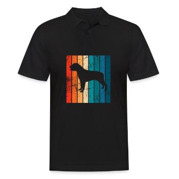 Rottweiler dog lover Retro vintage Gift idea - Männer Poloshirt - Schwarz - Vorne - Kai (181cm)