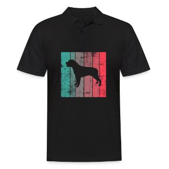 Rottweiler amoureux des chiens Retro vintage Idée cadeau - Polo Homme - noir - Devant - Kai (181cm)