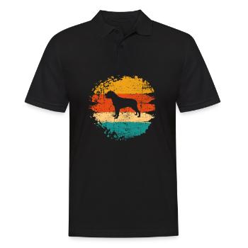 Rottweiler dog lover Retro vintage Gift idea - Männer Poloshirt - Schwarz - Vorne - Kai (181cm)
