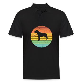 Rottweiler dog lover Retro vintage Gift idea - Männer Poloshirt - Schwarz - Vorne - Kai (181cm)