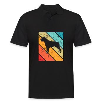 Rottweiler amoureux des chiens Retro vintage Idée cadeau - Polo Homme - noir - Devant - Kai (181cm)