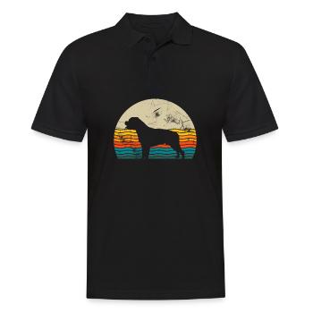 Rottweiler dog lover Retro vintage Gift idea - Männer Poloshirt - Schwarz - Vorne - Kai (181cm)