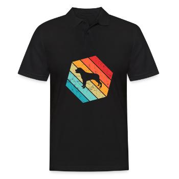 Rottweiler dog lover Retro vintage Gift idea - Männer Poloshirt - Schwarz - Vorne - Kai (181cm)