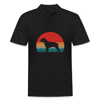 Rottweiler amoureux des chiens Retro vintage Idée cadeau - Polo Homme - noir - Devant - Kai (181cm)
