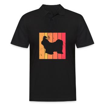 Shih Tzu dog lover Retro vintage Gift idea - Männer Poloshirt - Schwarz - Vorne - Kai (181cm)