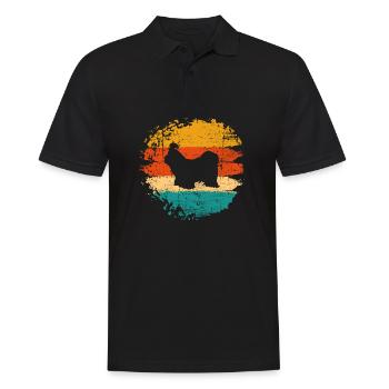 Shih Tzu amoureux des chiens Retro vintage Idée cadeau - Polo Homme - noir - Devant - Kai (181cm)
