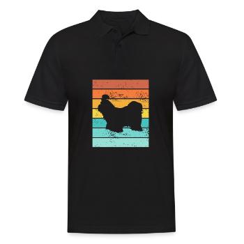 Shih Tzu amoureux des chiens Retro vintage Idée cadeau - Polo Homme - noir - Devant - Kai (181cm)