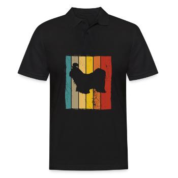 Shih Tzu dog lover Retro vintage Gift idea - Männer Poloshirt - Schwarz - Vorne - Kai (181cm)