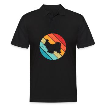 Shih Tzu amoureux des chiens Retro vintage Idée cadeau - Polo Homme - noir - Devant - Kai (181cm)