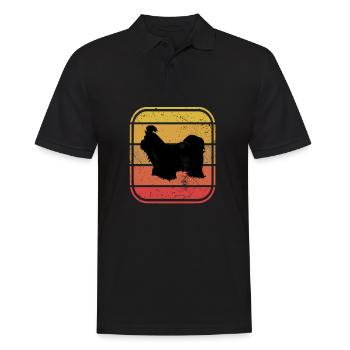 Shih Tzu dog lover Retro vintage Gift idea - Männer Poloshirt - Schwarz - Vorne - Kai (181cm)