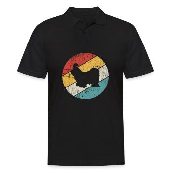 Shih Tzu dog lover Retro vintage Gift idea - Männer Poloshirt - Schwarz - Vorne - Kai (181cm)