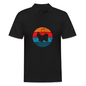 Shih Tzu amoureux des chiens Retro vintage Idée cadeau - Polo Homme - noir - Devant - Kai (181cm)