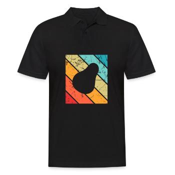 Avocado Vegan Lover Retro Veggie Diet Gift idea - Männer Poloshirt - Schwarz - Vorne - Kai (181cm)
