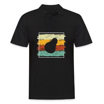Avocado Vegan Lover Retro Veggie Diet Gift idea - Männer Poloshirt - Schwarz - Vorne - Kai (181cm)