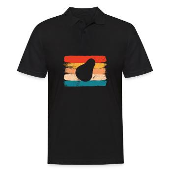 Avocado Vegan Lover Retro Veggie Diet Gift idea - Männer Poloshirt - Schwarz - Vorne - Kai (181cm)