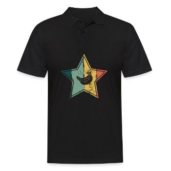 Banana Vegan Lover Retro Veggie Fruit Gift idea - Men's Polo Shirt - black - Front - Kai (181cm)
